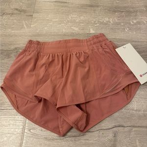 pink savannah lululemon shorts NWT